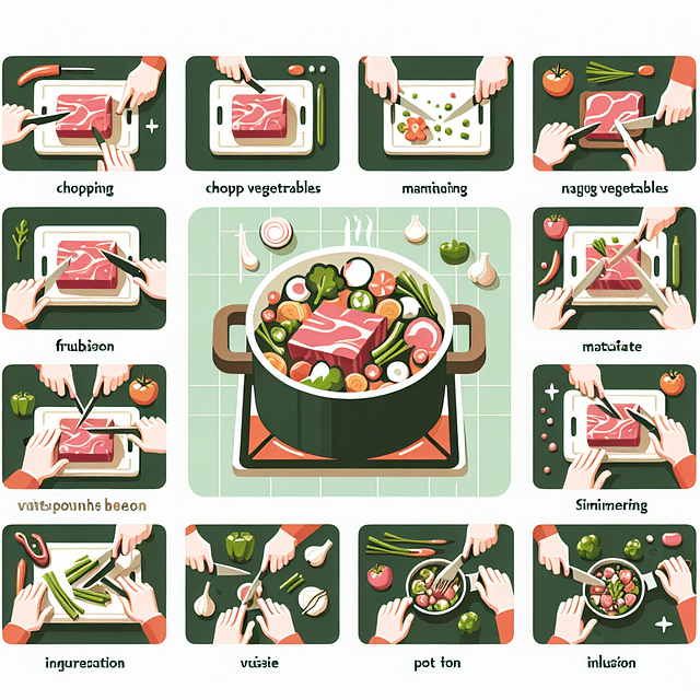 cooking techniques for corned beef fusion dish