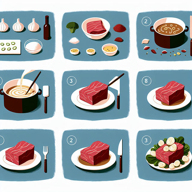 garnished corned beef fusion dish