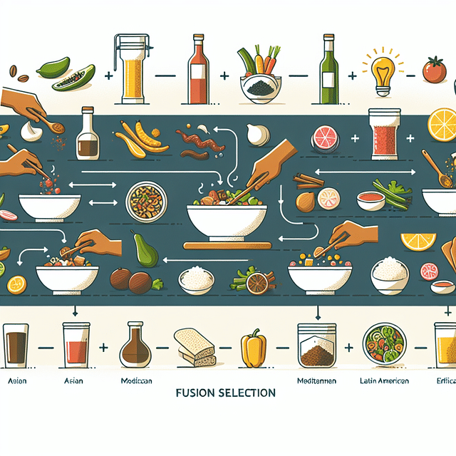 fusion cuisine selection concept