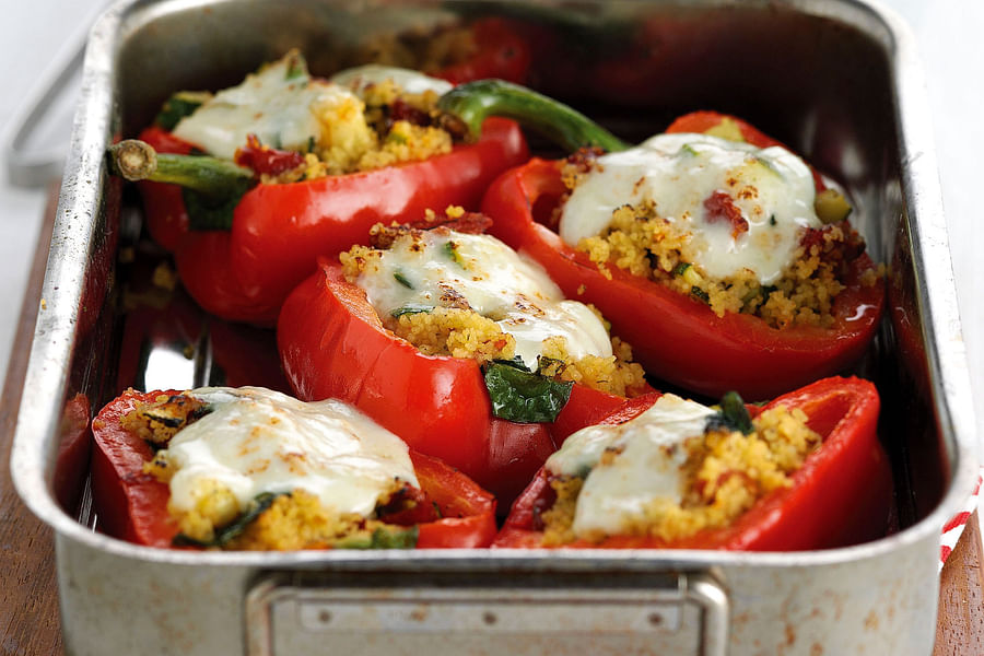 Jackfruit Stuffed Bell Peppers