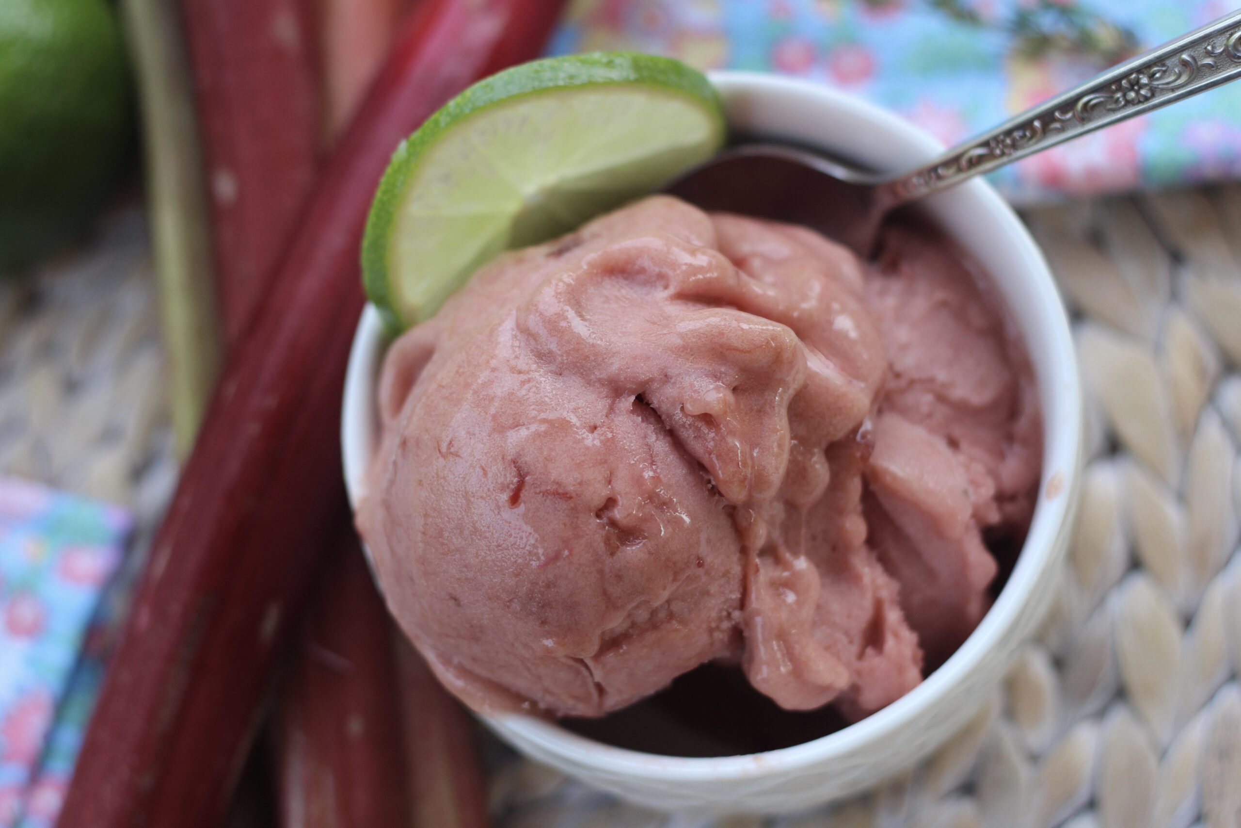 Rhubarb Sorbet Dessert