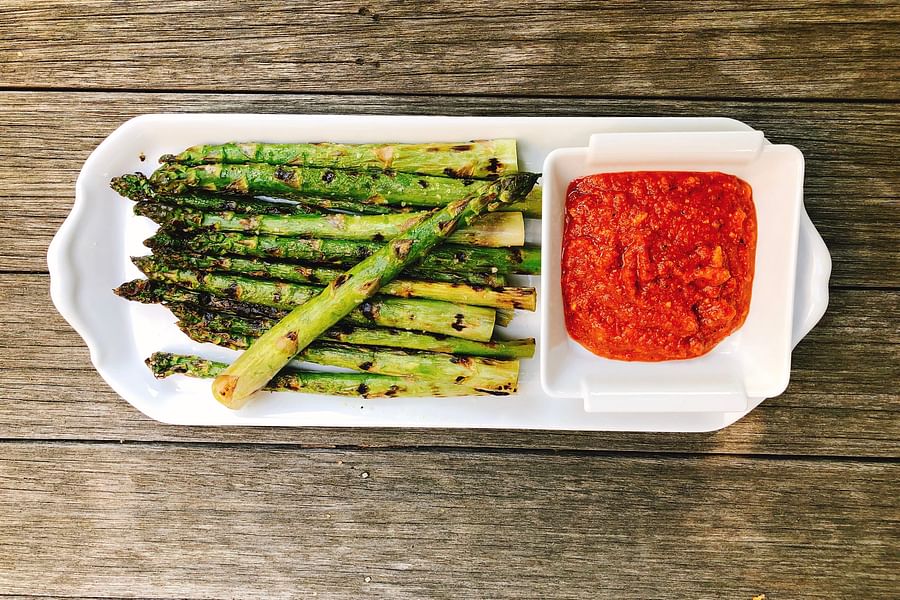 Grilled Rhubarb Asparagus