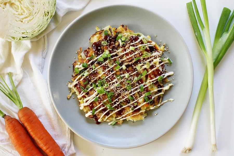 Okonomiyaki with Corned Beef