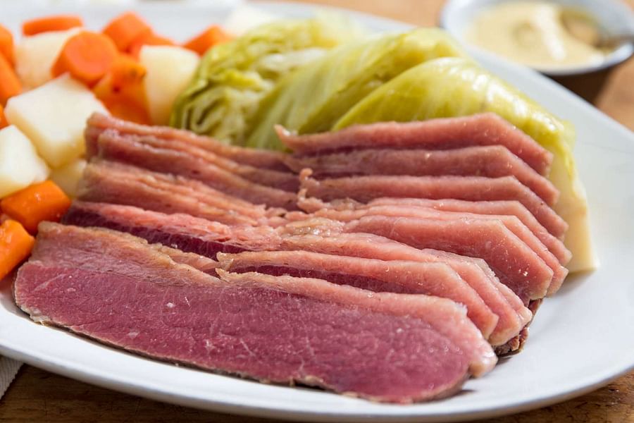 steamed corned beef