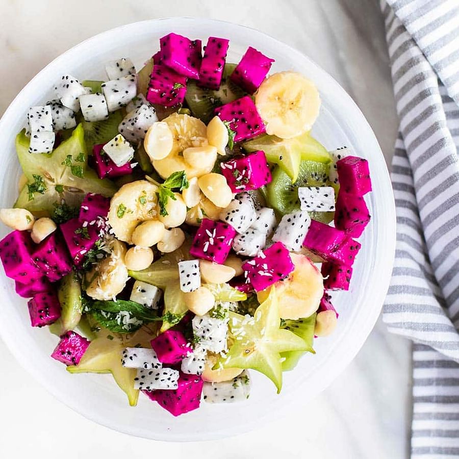 Assortment of creative dishes and desserts made with Dragon Fruit