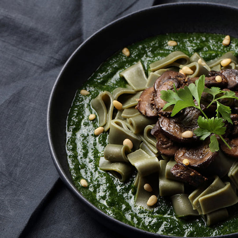 Delicious dish prepared with Spirulina